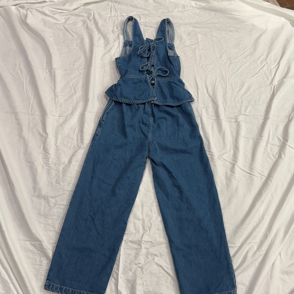 We The Free Blue Denim Overalls - Picture 6 of 8